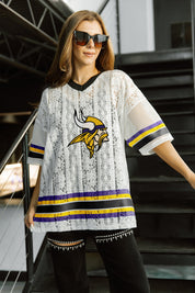 MINNESOTA VIKINGS HIGH NOTE LACE FASHION TOP