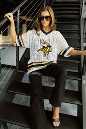 MINNESOTA VIKINGS HIGH NOTE LACE FASHION TOP