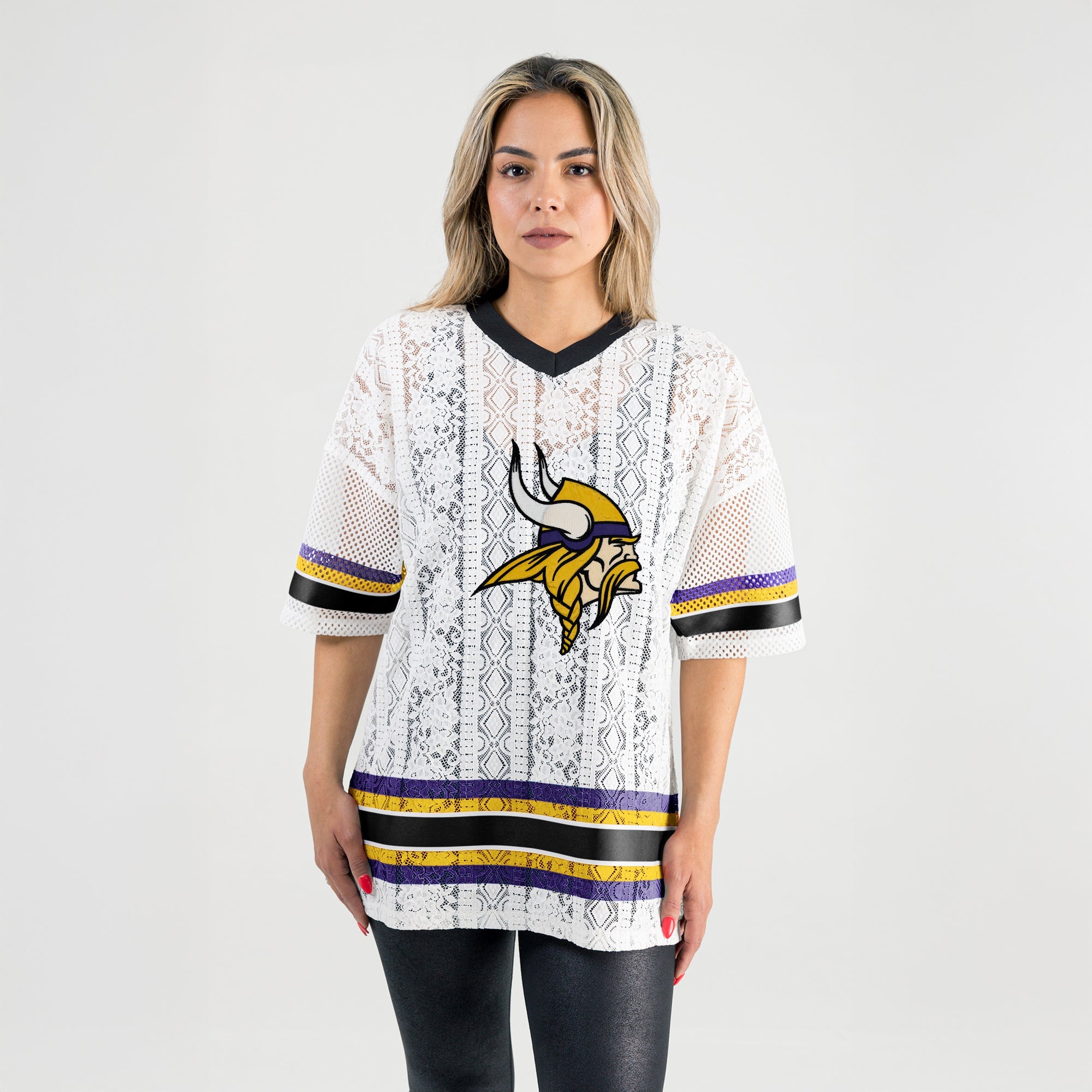 MINNESOTA VIKINGS HIGH NOTE LACE FASHION TOP