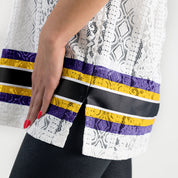MINNESOTA VIKINGS HIGH NOTE LACE FASHION TOP