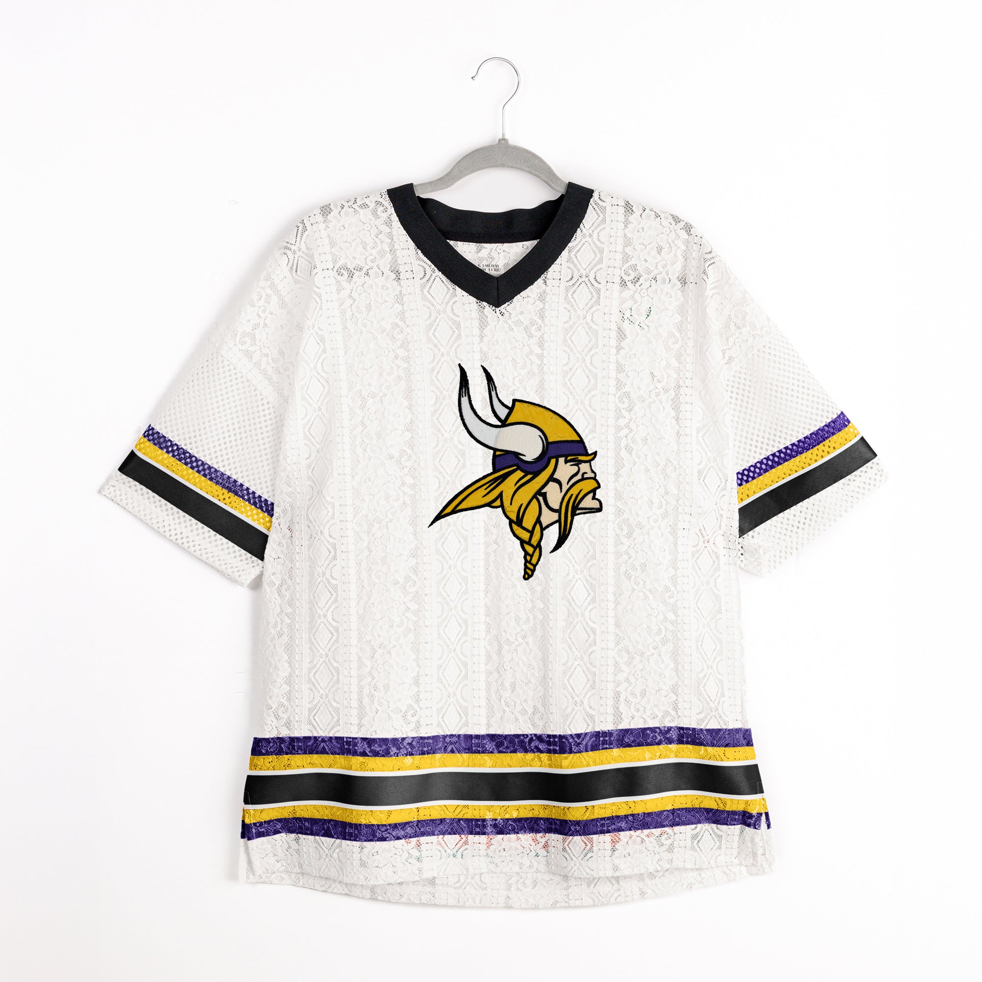 MINNESOTA VIKINGS HIGH NOTE LACE FASHION TOP