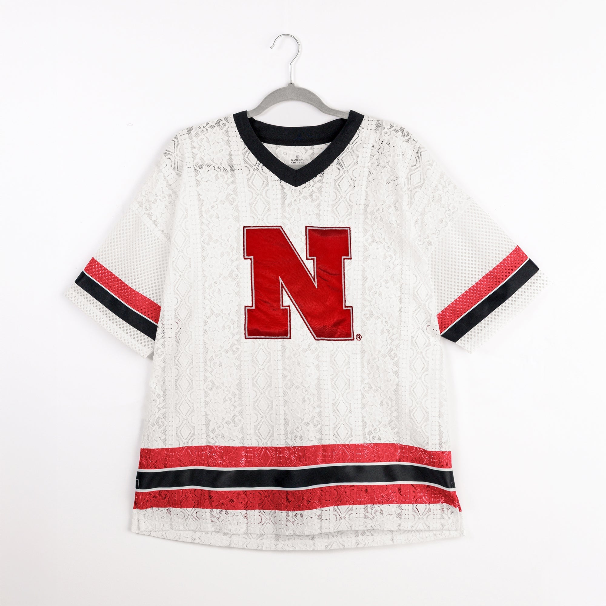 NEBRASKA CORNHUSKERS HIGH NOTE LACE FASHION JERSEY