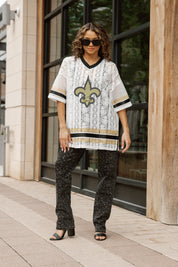 NEW ORLEANS SAINTS HIGH NOTE LACE FASHION TOP