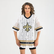 NEW ORLEANS SAINTS HIGH NOTE LACE FASHION TOP