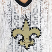NEW ORLEANS SAINTS HIGH NOTE LACE FASHION TOP