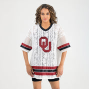 OKLAHOMA SOONERS HIGH NOTE LACE FASHION JERSEY