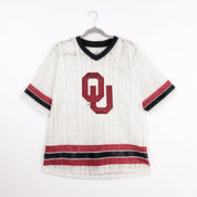 OKLAHOMA SOONERS HIGH NOTE LACE FASHION JERSEY
