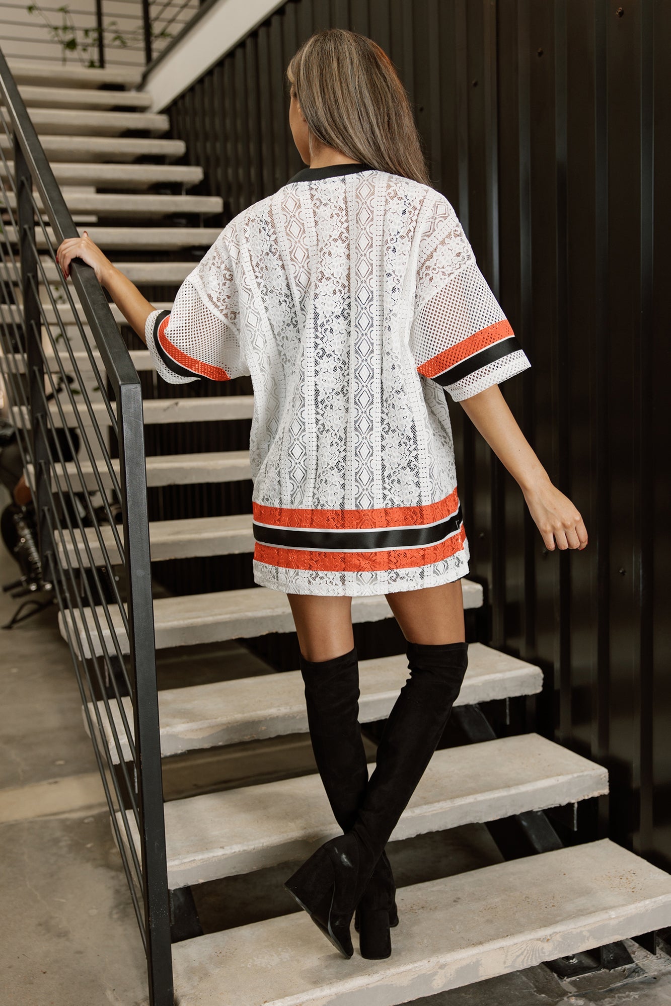 OKLAHOMA STATE COWBOYS HIGH NOTE LACE FASHION JERSEY