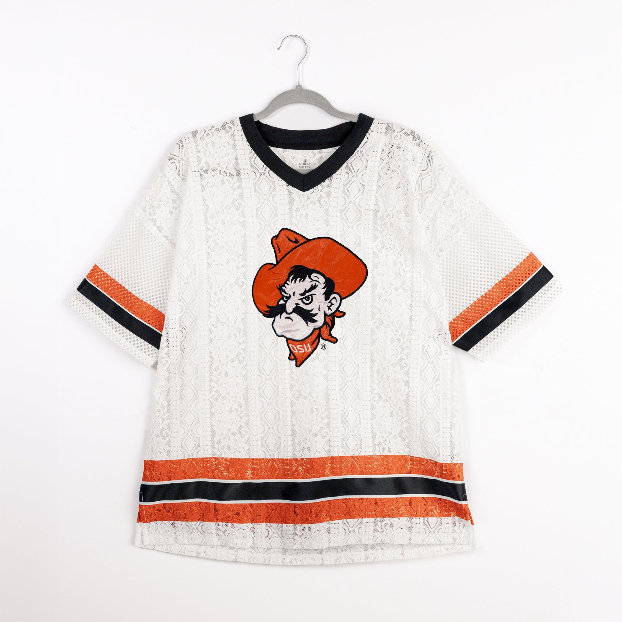 OKLAHOMA STATE COWBOYS HIGH NOTE LACE FASHION JERSEY