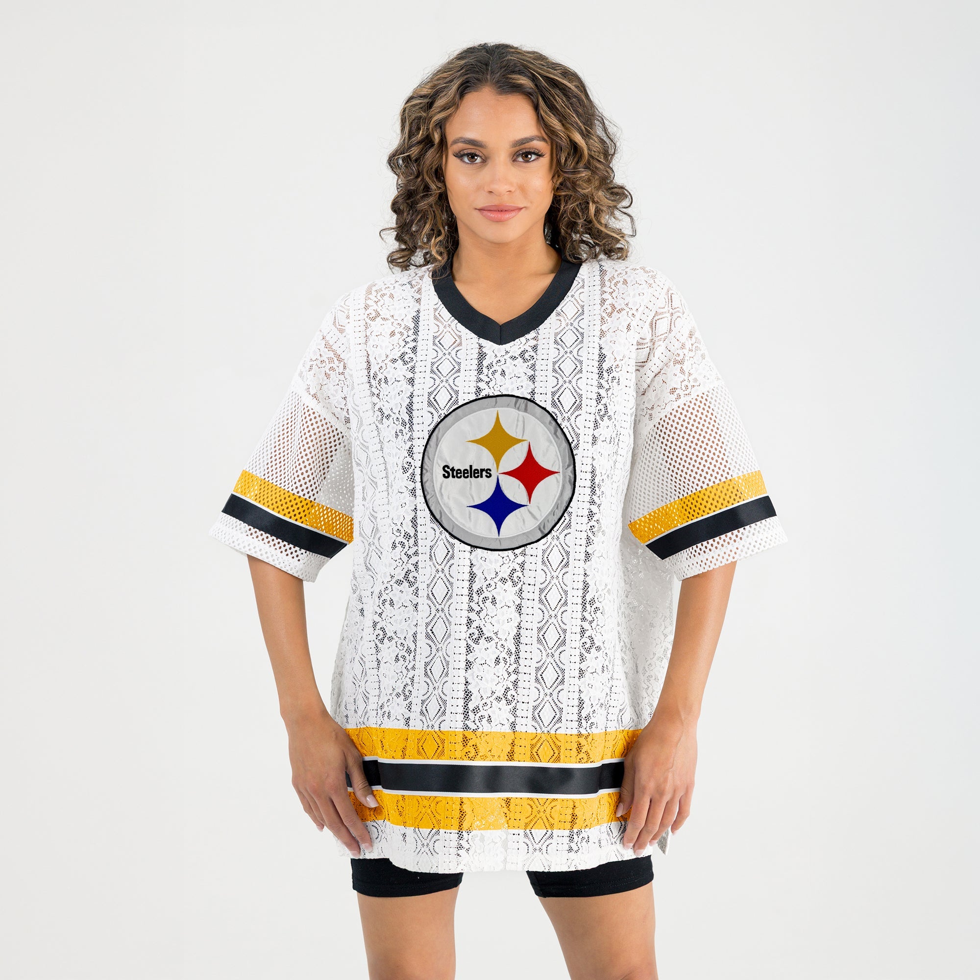 PITTSBURGH STEELERS HIGH NOTE LACE FASHION TOP