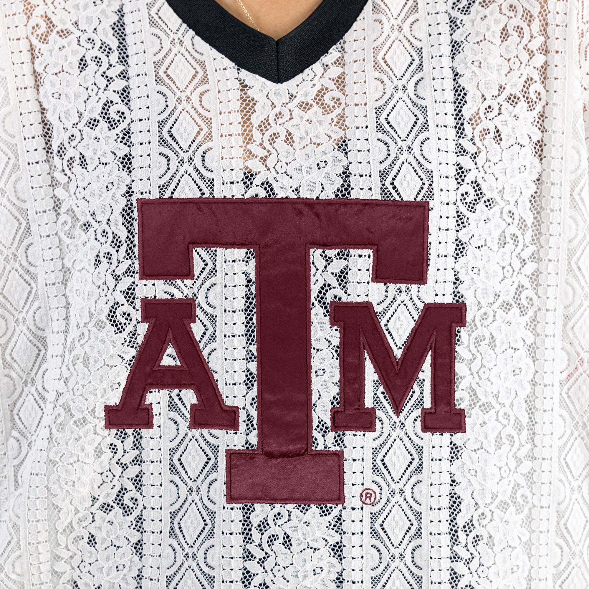 TEXAS A&M AGGIES HIGH NOTE LACE FASHION JERSEY