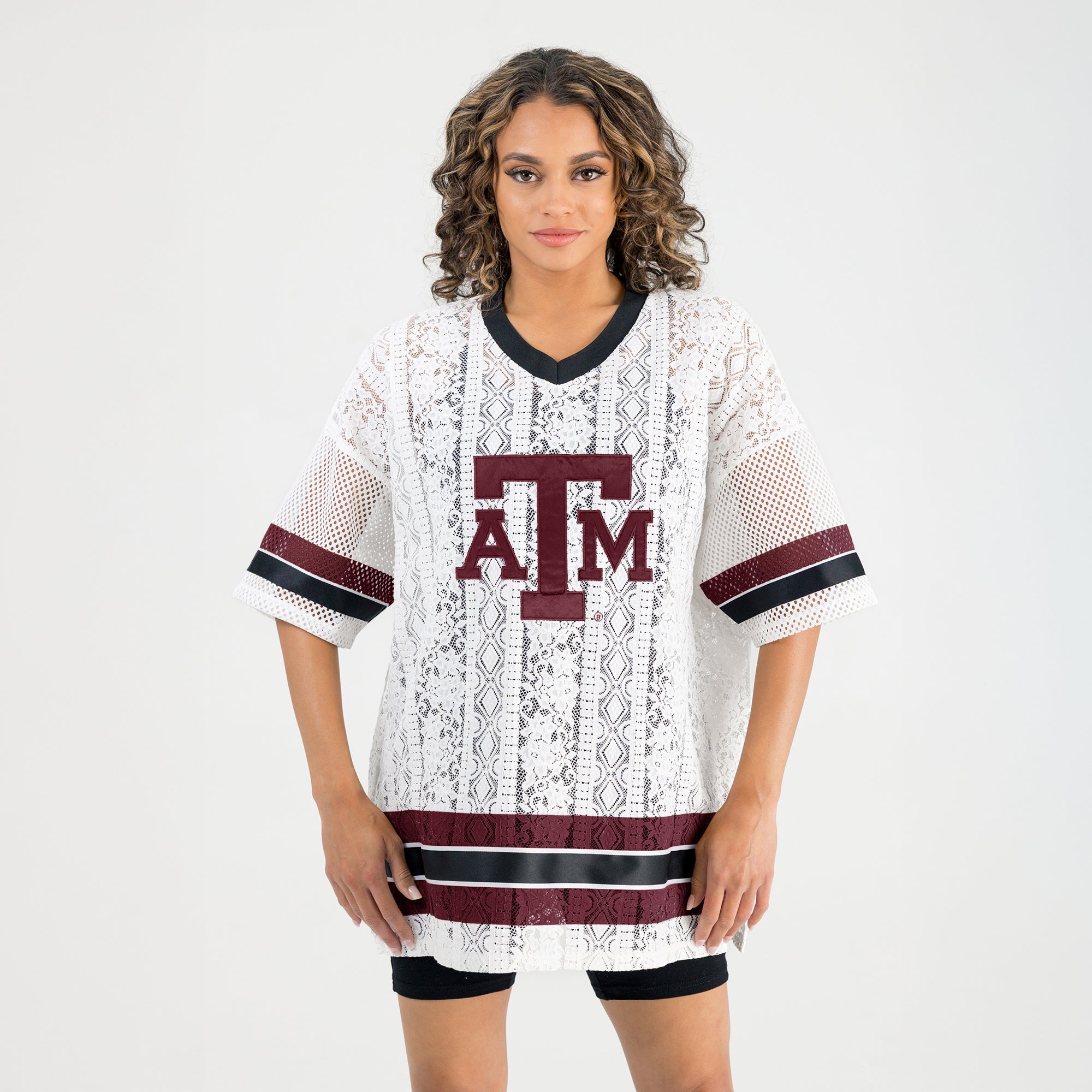 TEXAS A&M AGGIES HIGH NOTE LACE FASHION JERSEY