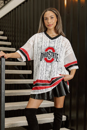 OHIO STATE BUCKEYES HIGH NOTE LACE FASHION JERSEY