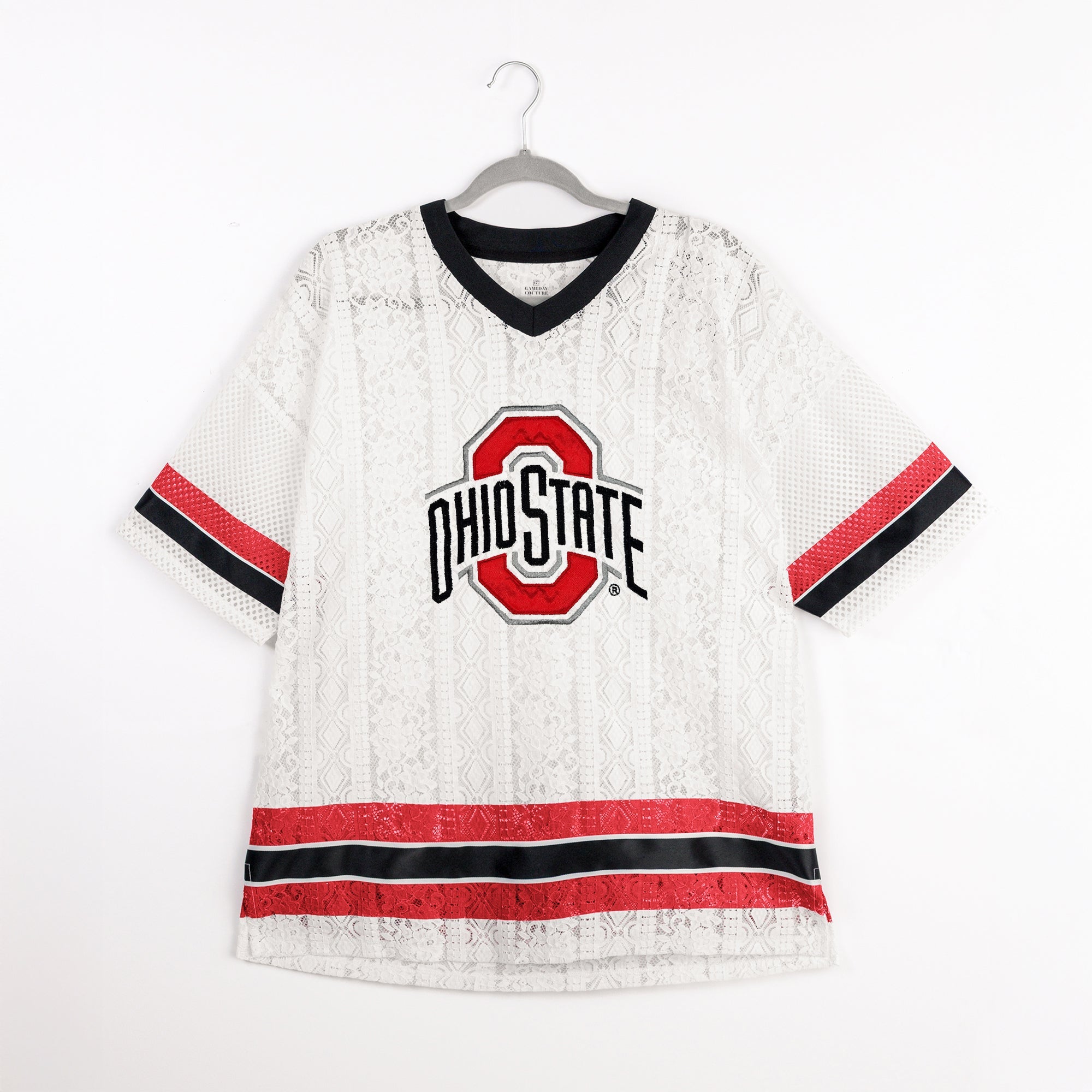OHIO STATE BUCKEYES HIGH NOTE LACE FASHION JERSEY
