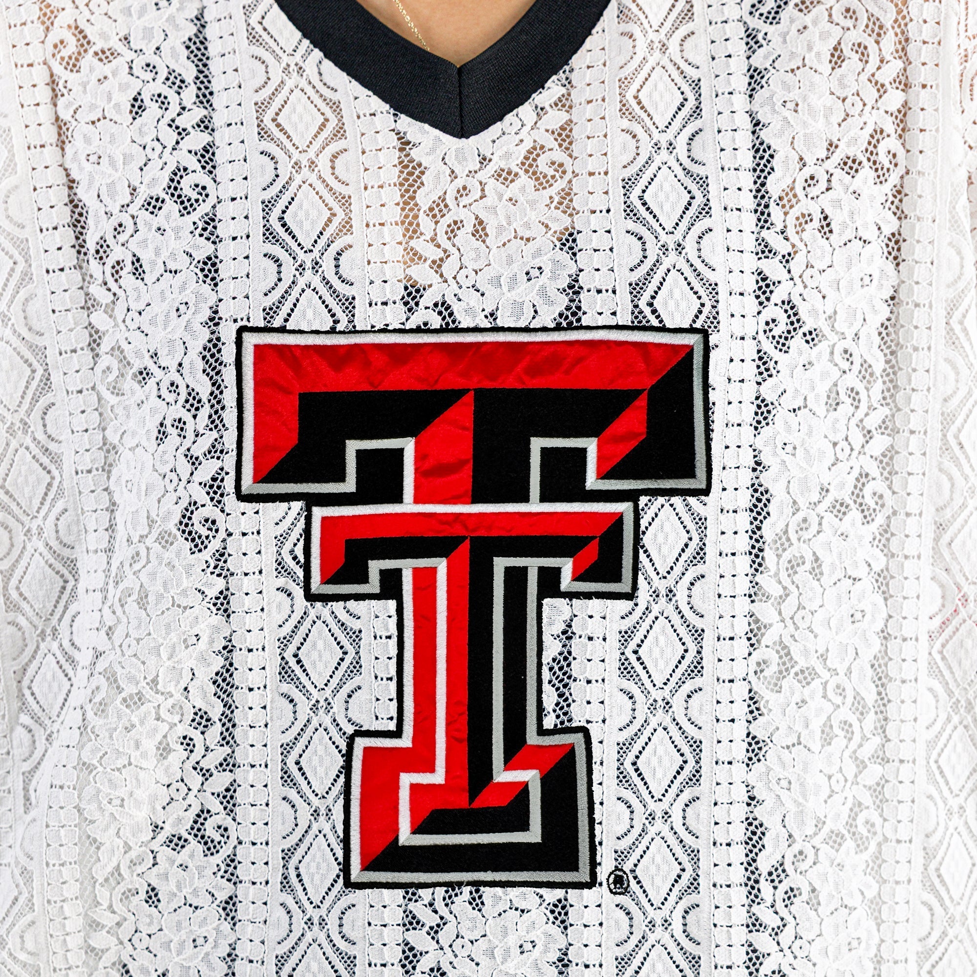 TEXAS TECH RED RAIDERS HIGH NOTE LACE FASHION JERSEY
