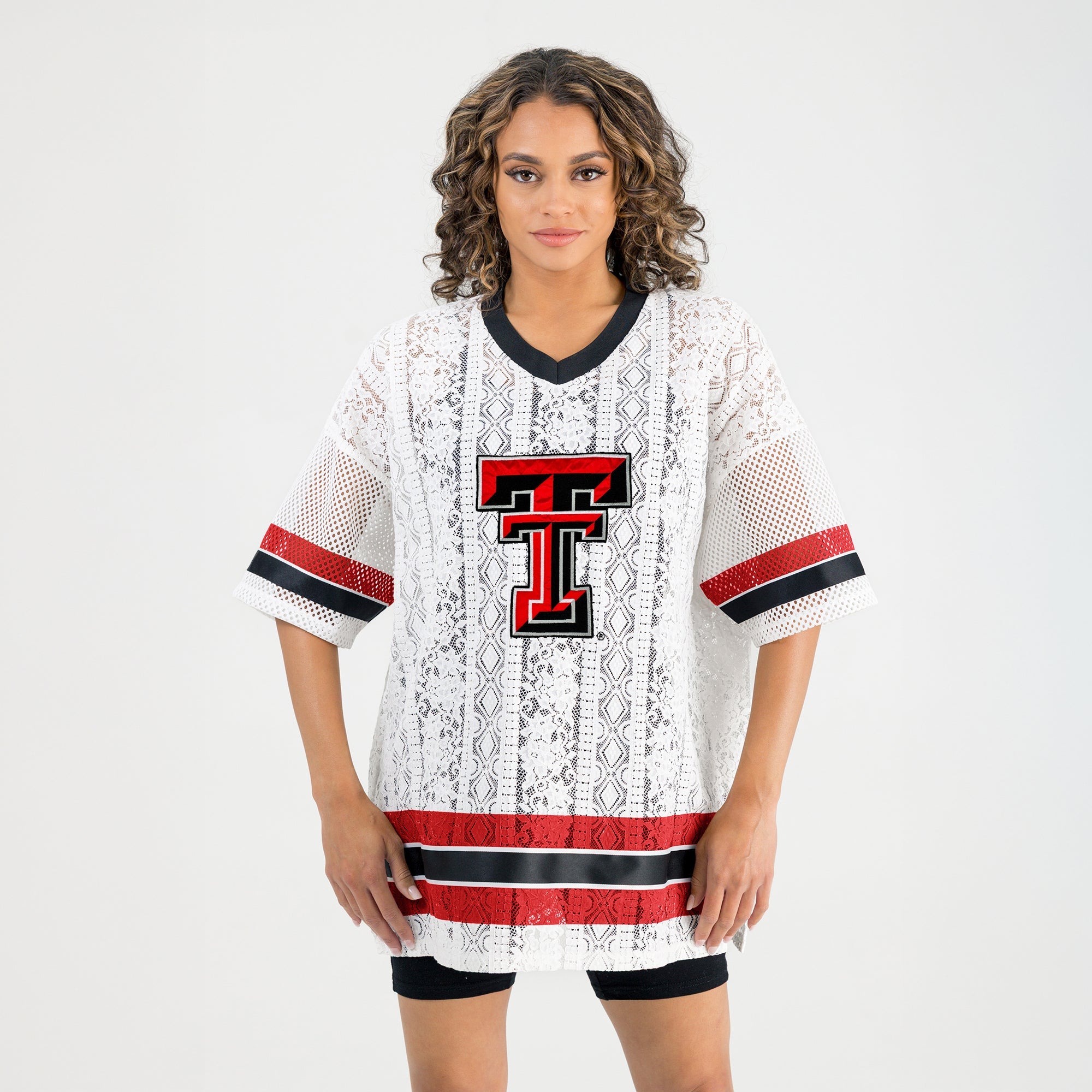 TEXAS TECH RED RAIDERS HIGH NOTE LACE FASHION JERSEY