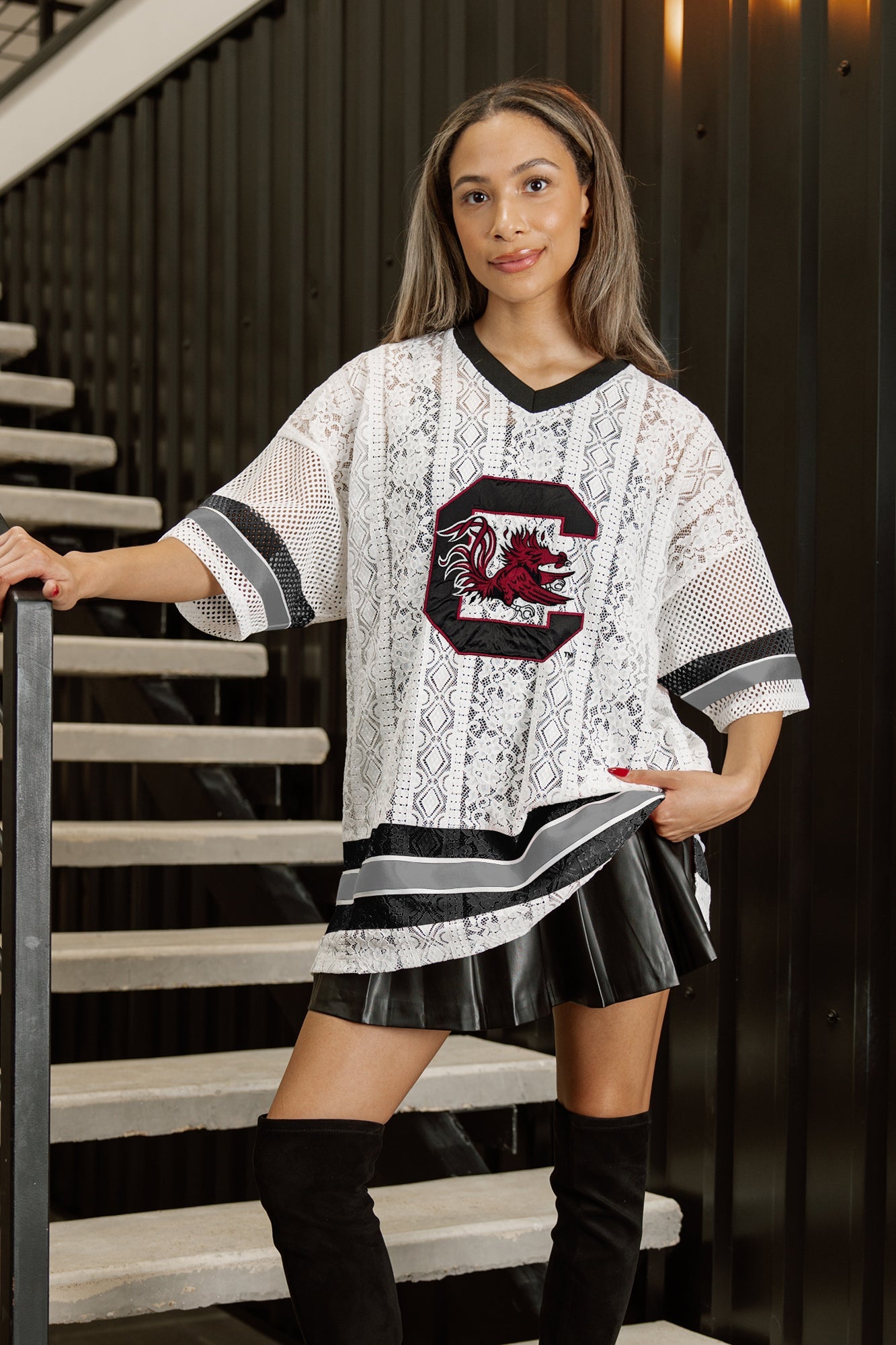 SOUTH CAROLINA GAMECOCKS HIGH NOTE LACE FASHION JERSEY