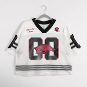 ARKANSAS RAZORBACKS TRAILBLAZER MESH CROP FASHION JERSEY