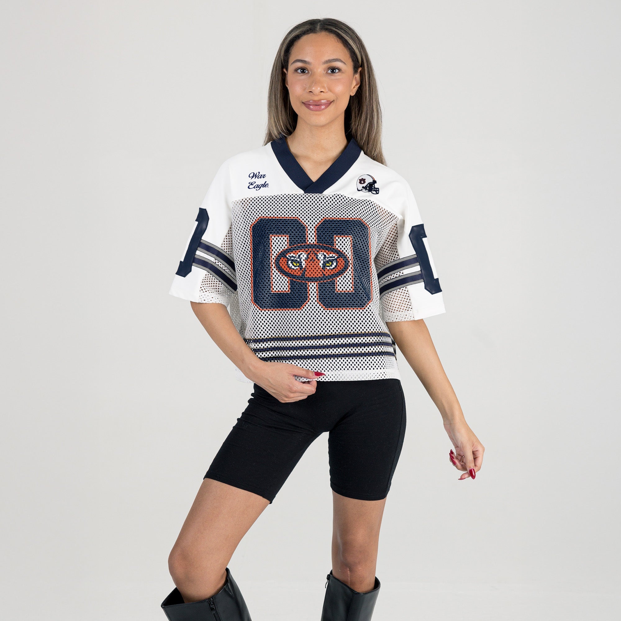 AUBURN TIGERS TRAILBLAZER MESH CROP FASHION JERSEY