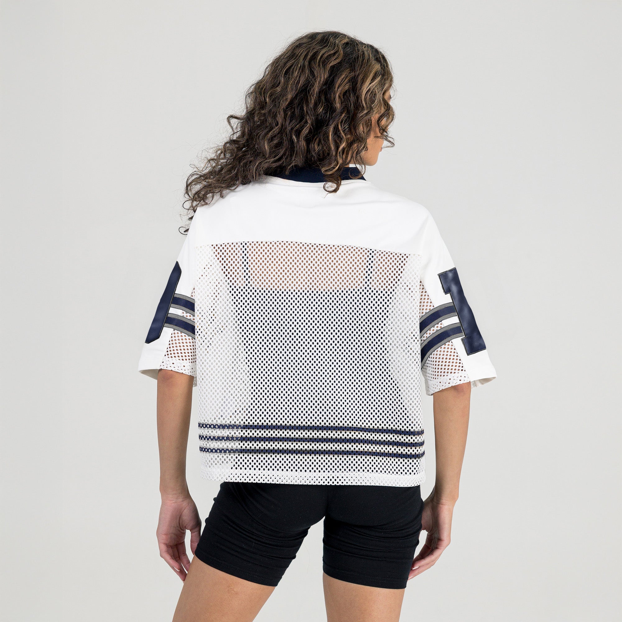 DALLAS COWBOYS TRAILBLAZER MESH CROP FASHION TOP