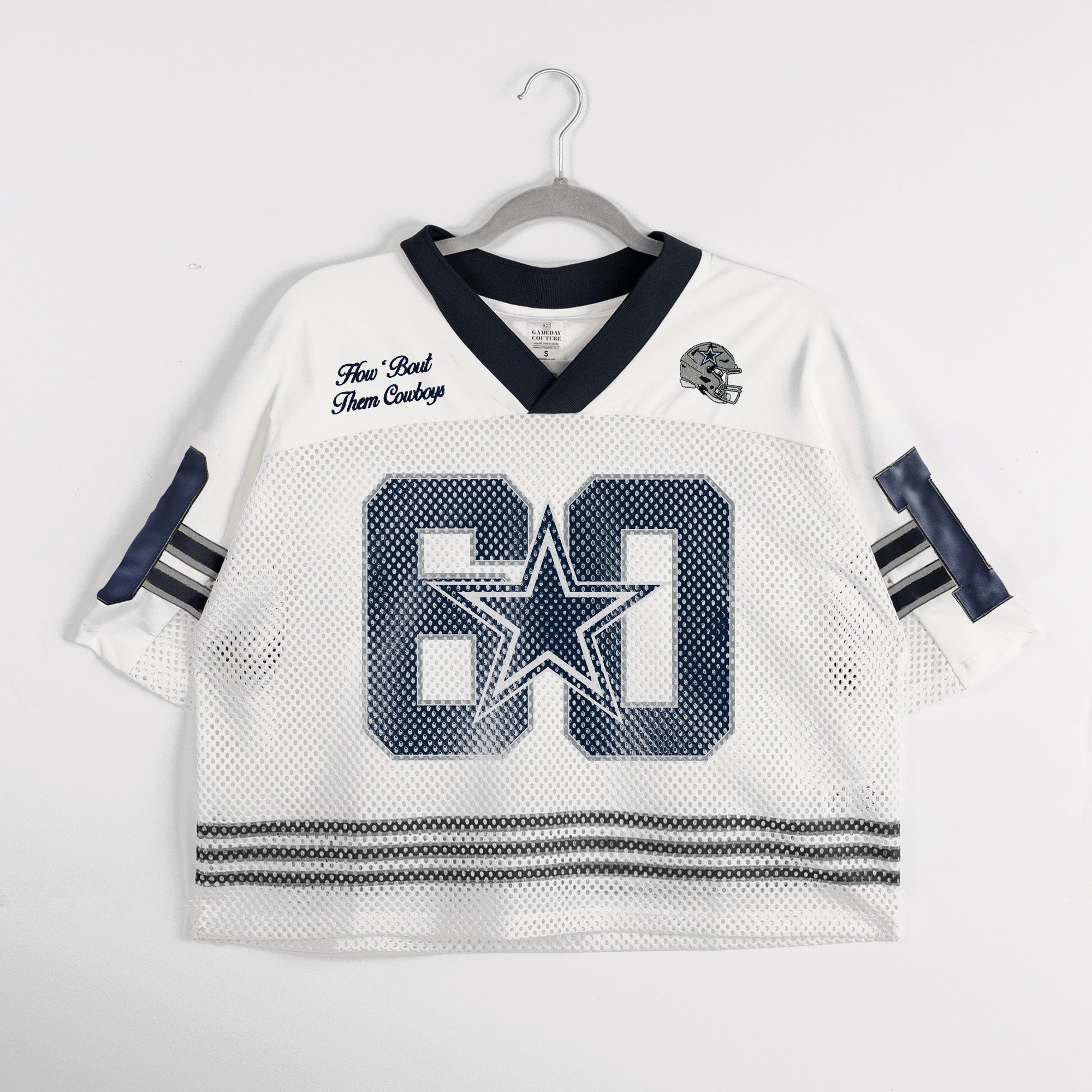 DALLAS COWBOYS TRAILBLAZER MESH CROP FASHION TOP