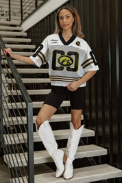IOWA HAWKEYES TRAILBLAZER MESH CROP FASHION JERSEY