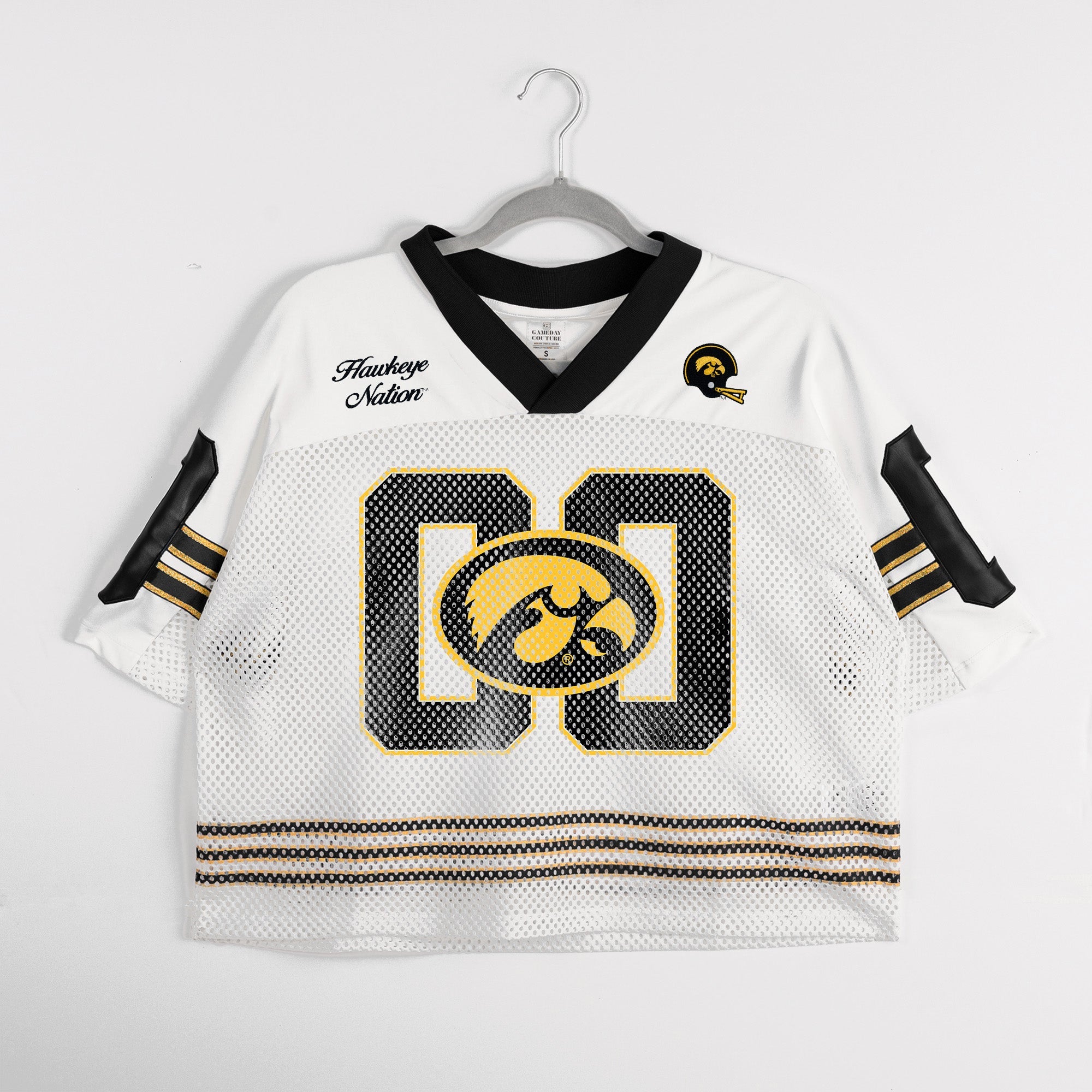 IOWA HAWKEYES TRAILBLAZER MESH CROP FASHION JERSEY