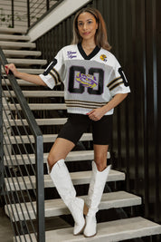 LSU TIGERS TRAILBLAZER MESH CROP FASHION JERSEY