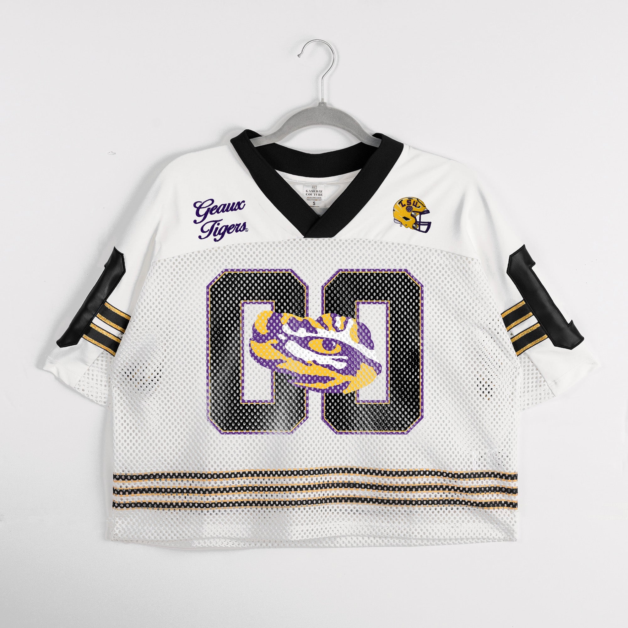 LSU TIGERS TRAILBLAZER MESH CROP FASHION JERSEY