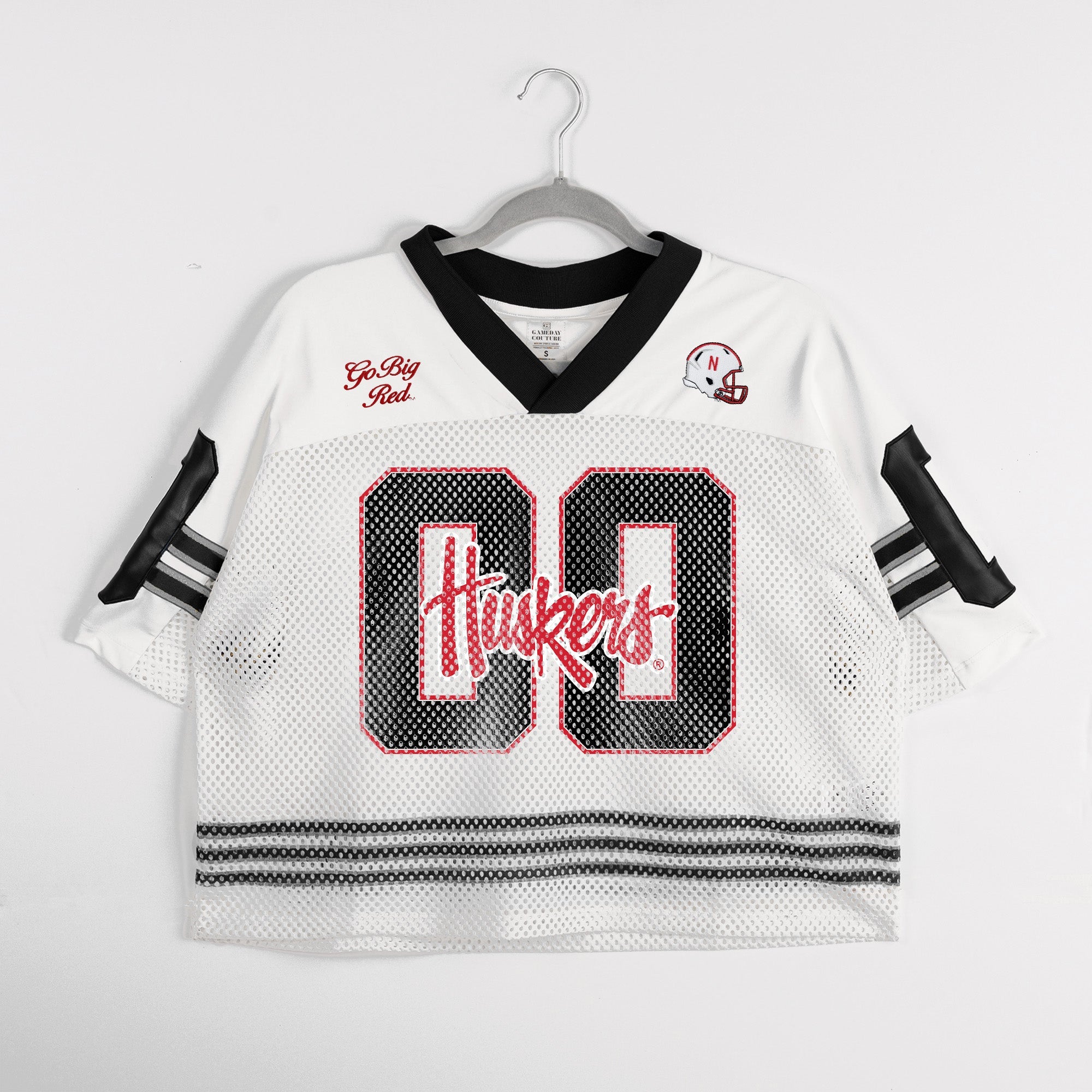 NEBRASKA CORNHUSKERS TRAILBLAZER MESH CROP FASHION JERSEY