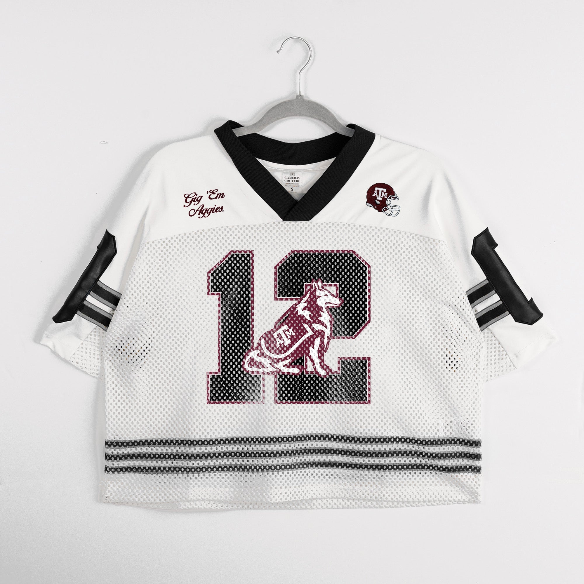 TEXAS A&M AGGIES TRAILBLAZER MESH CROP FASHION JERSEY
