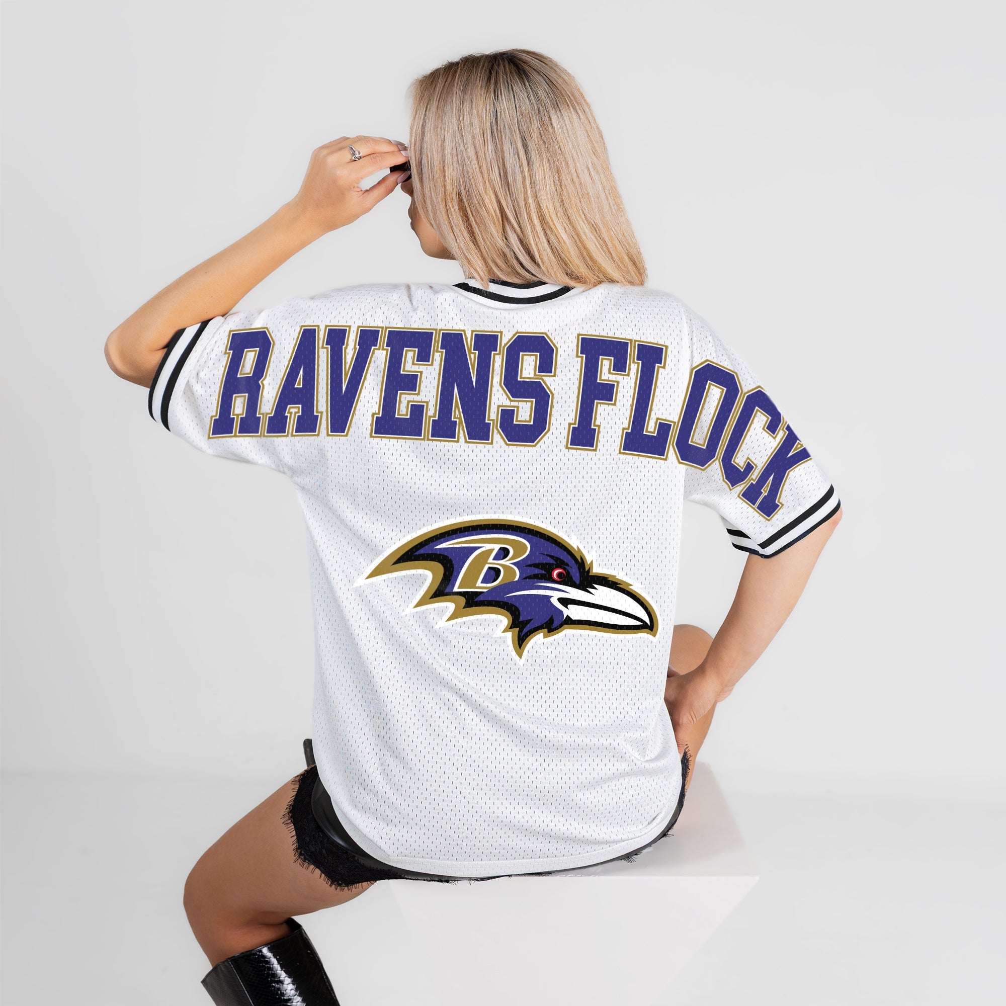 BALTIMORE RAVENS BELIEVE THE HYPE CREWNECK FASHION JERSEY