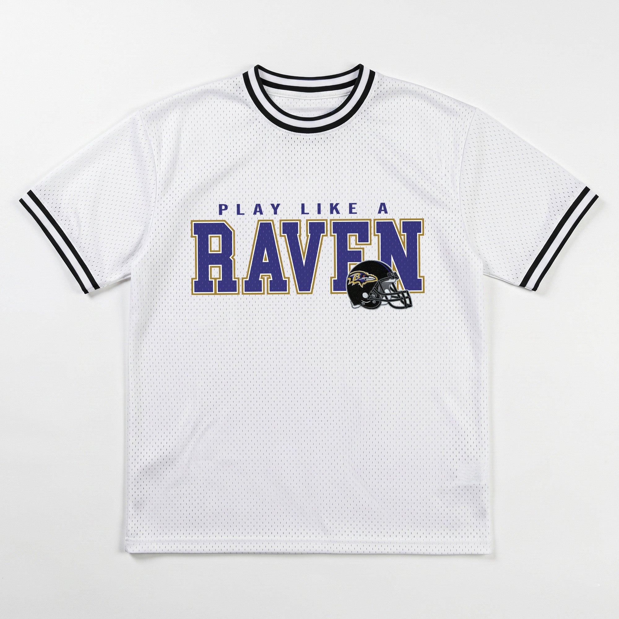 BALTIMORE RAVENS BELIEVE THE HYPE CREWNECK FASHION JERSEY