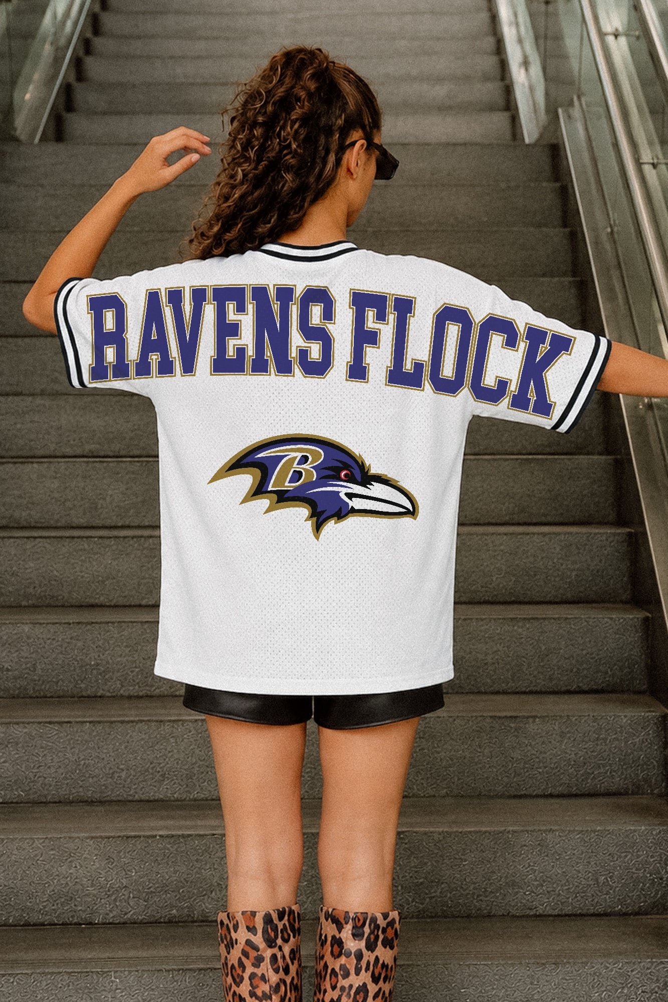BALTIMORE RAVENS BELIEVE THE HYPE CREWNECK FASHION JERSEY