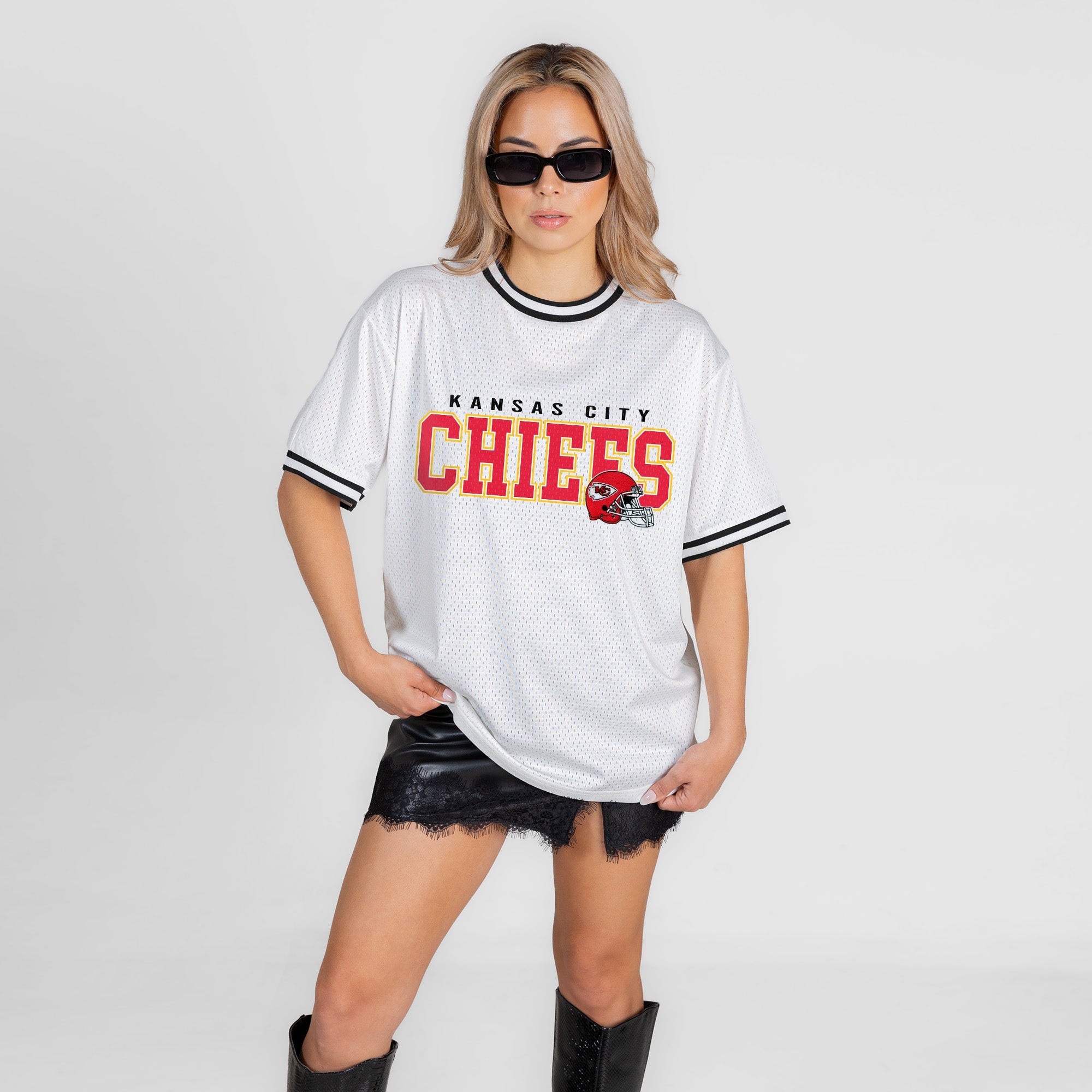 KANSAS CITY CHIEFS BELIEVE THE HYPE CREWNECK FASHION JERSEY