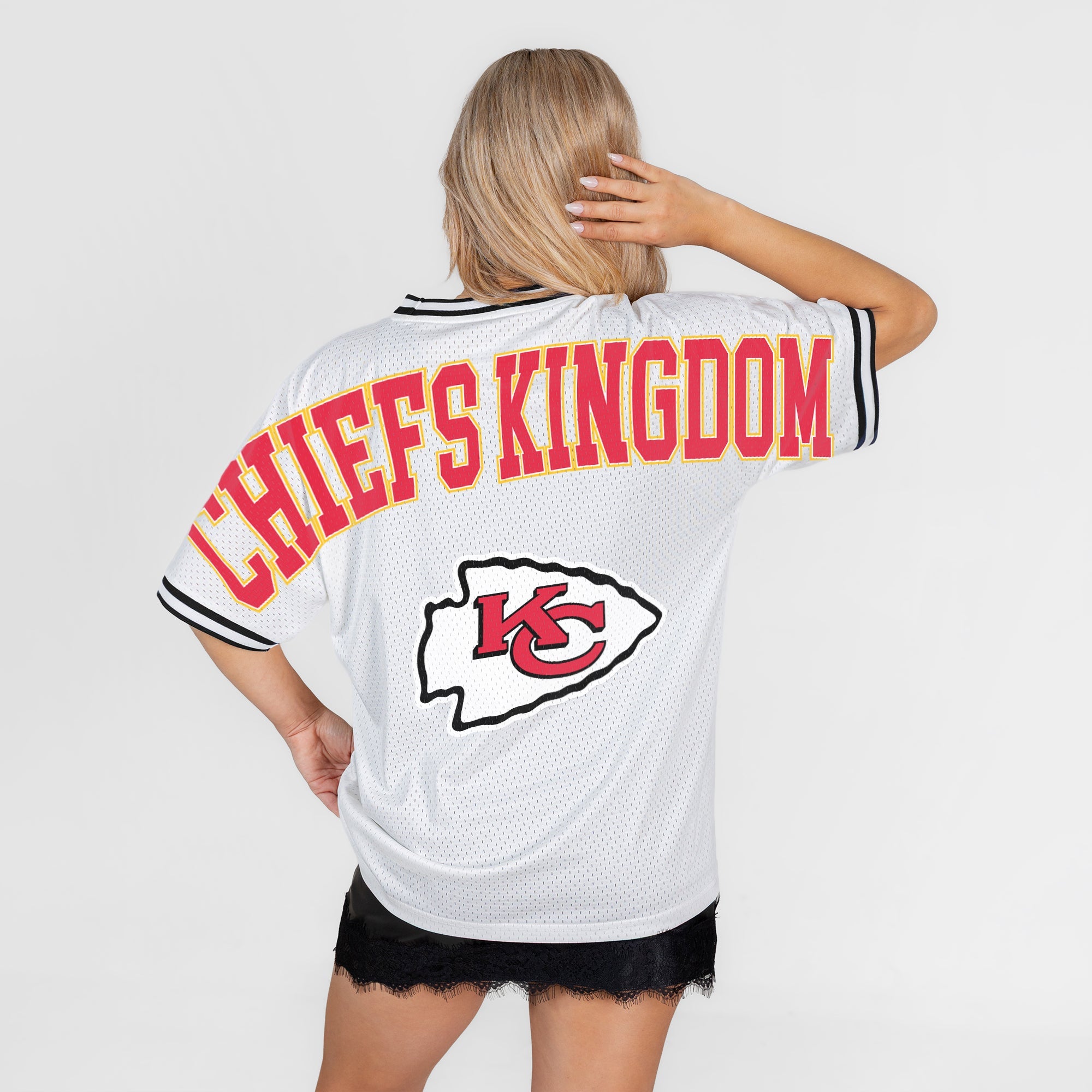 KANSAS CITY CHIEFS BELIEVE THE HYPE CREWNECK FASHION JERSEY