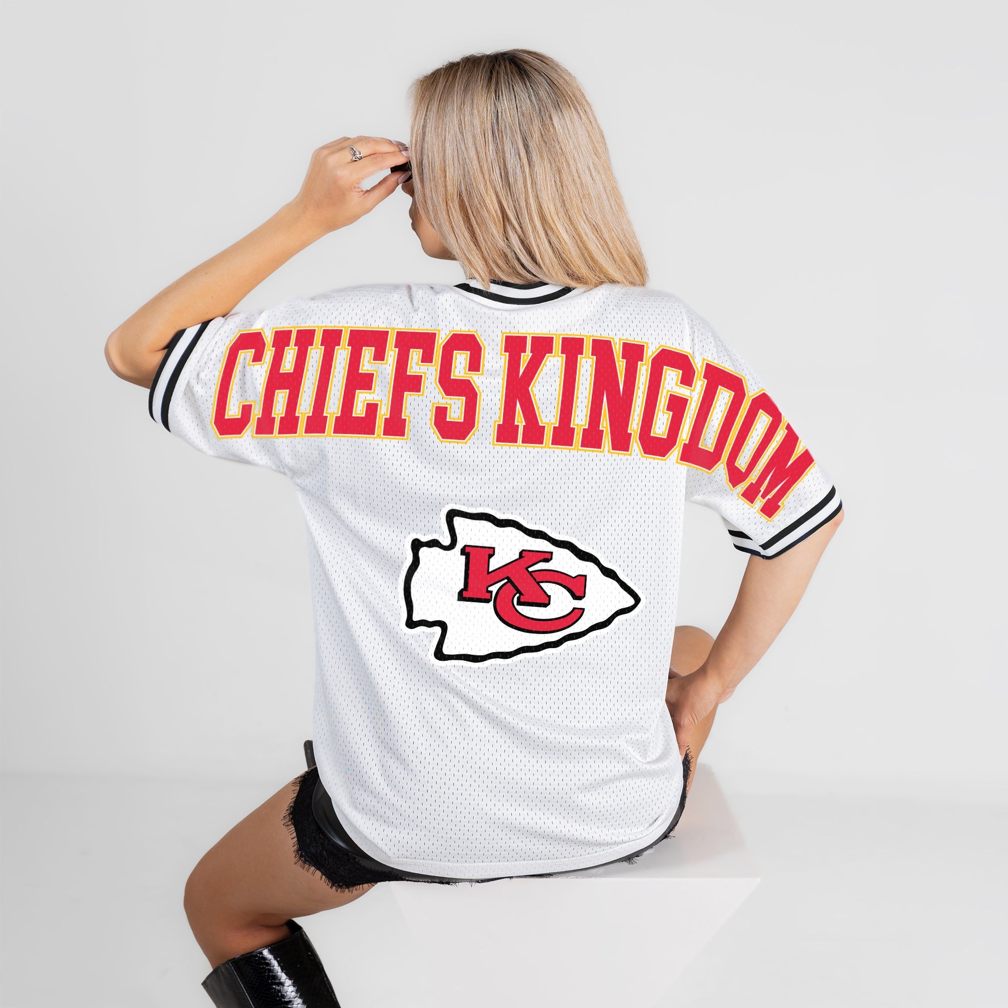 KANSAS CITY CHIEFS BELIEVE THE HYPE CREWNECK FASHION JERSEY