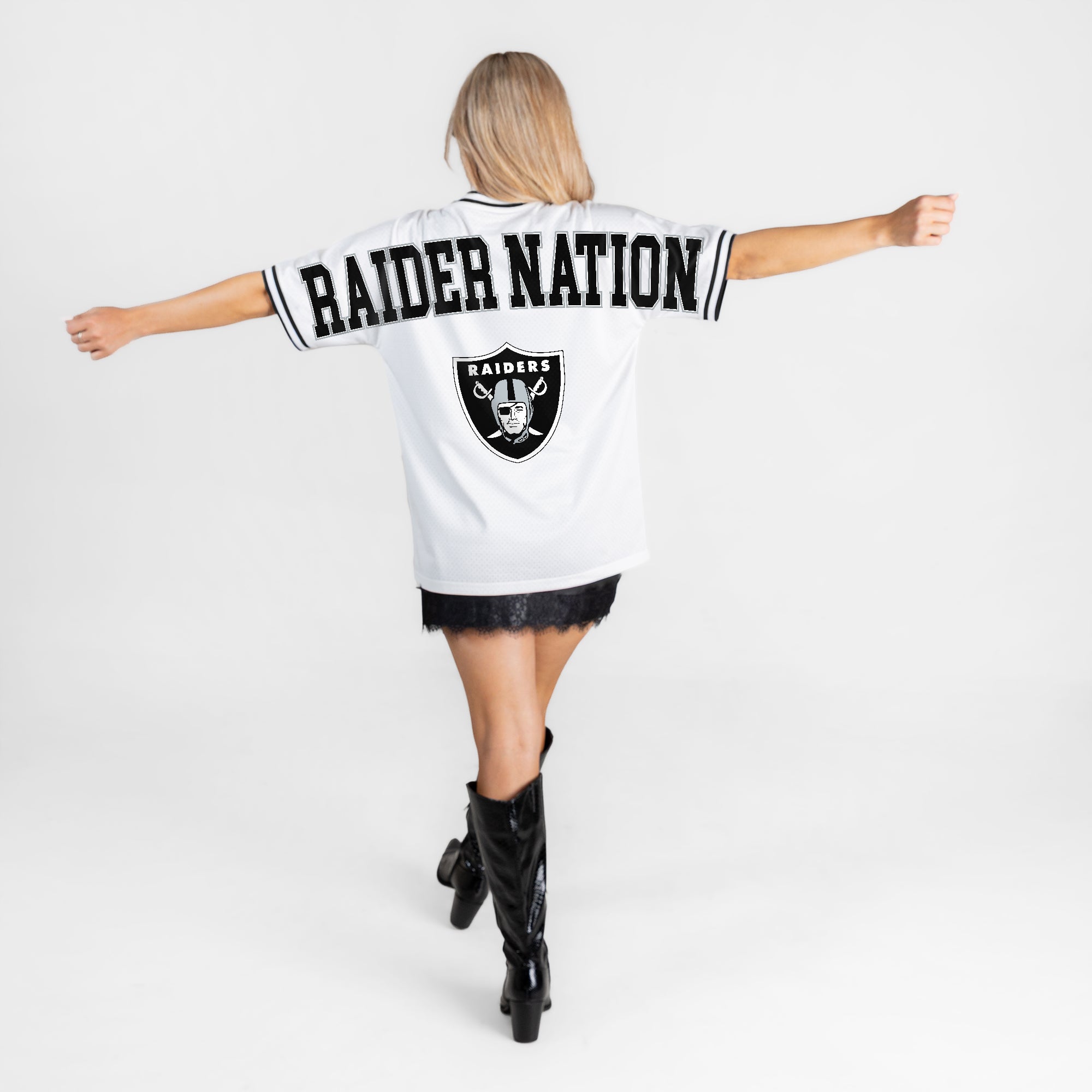 LAS VEGAS RAIDERS BELIEVE THE HYPE CREWNECK FASHION JERSEY