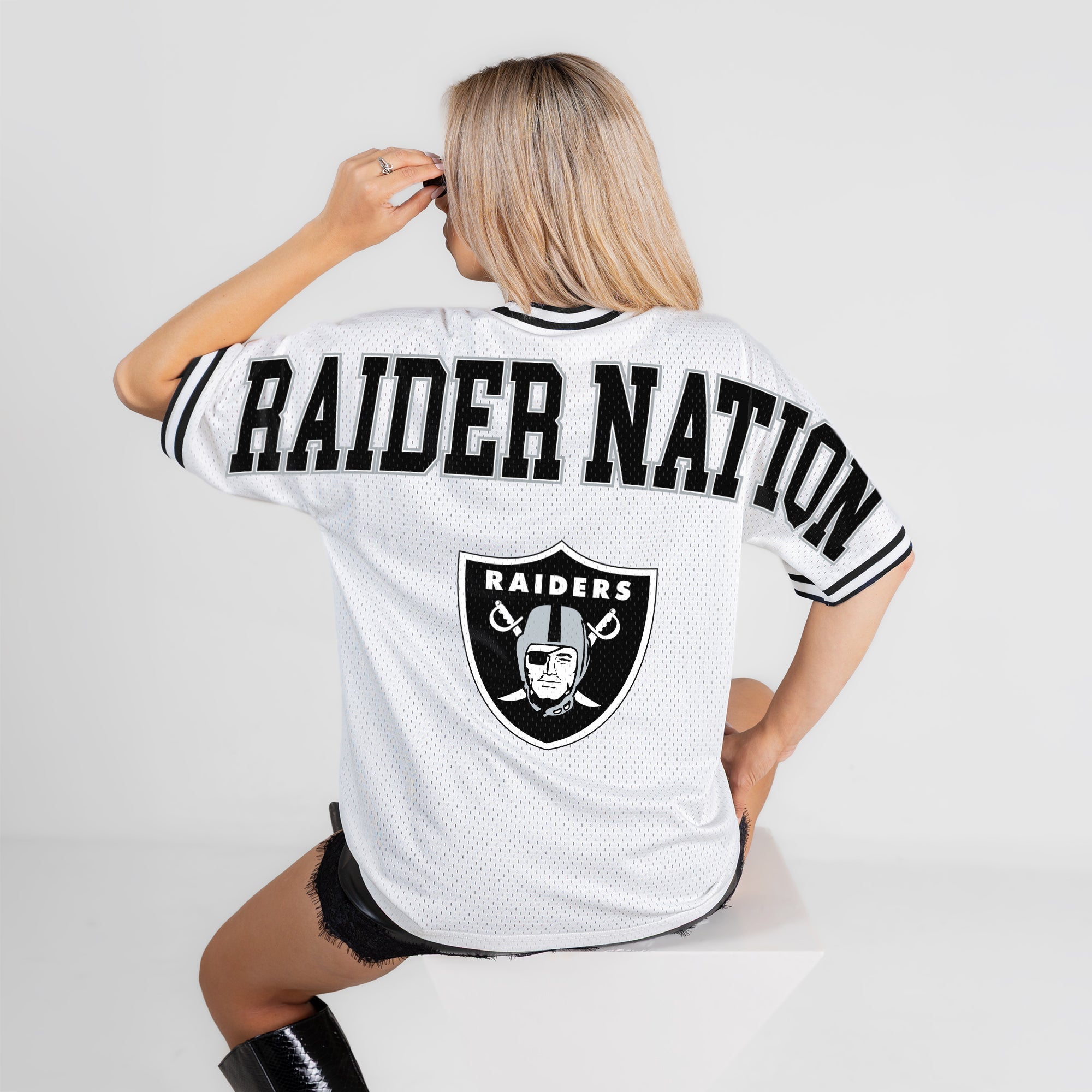 LAS VEGAS RAIDERS BELIEVE THE HYPE CREWNECK FASHION JERSEY
