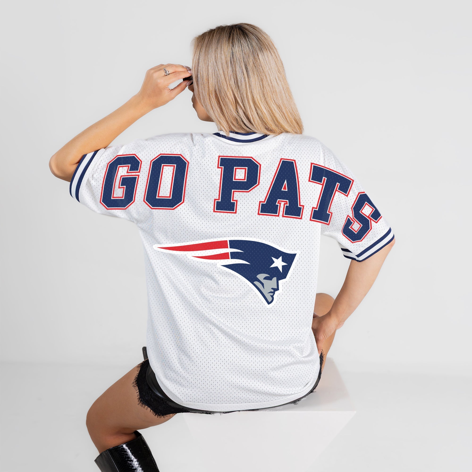 NEW ENGLAND PATRIOTS BELIEVE THE HYPE CREWNECK FASHION JERSEY