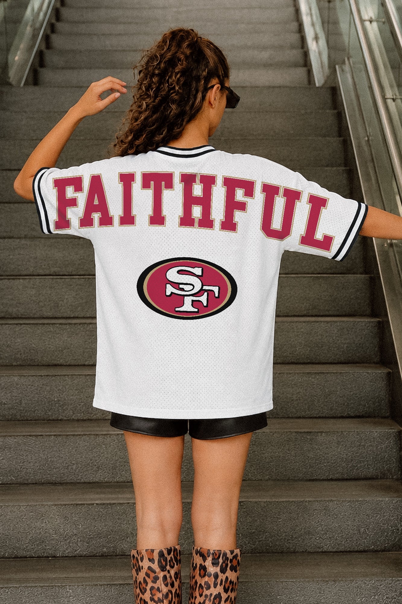 SAN FRANCISCO 49ERS BELIEVE THE HYPE CREWNECK FASHION JERSEY