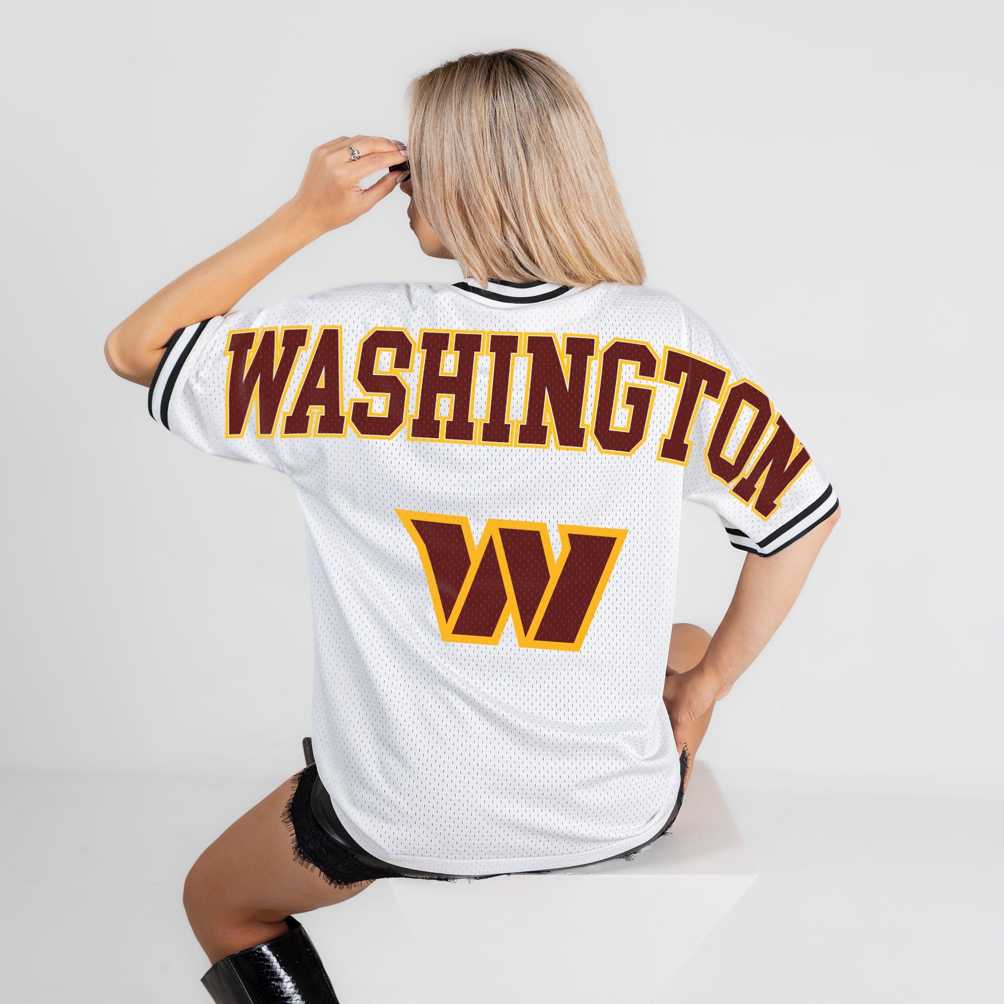 WASHINGTON COMMANDERS BELIEVE THE HYPE CREWNECK FASHION JERSEY