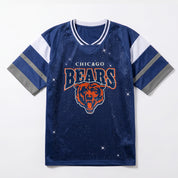 CHICAGO BEARS AMPED UP RHINESTONE FASHION TOP