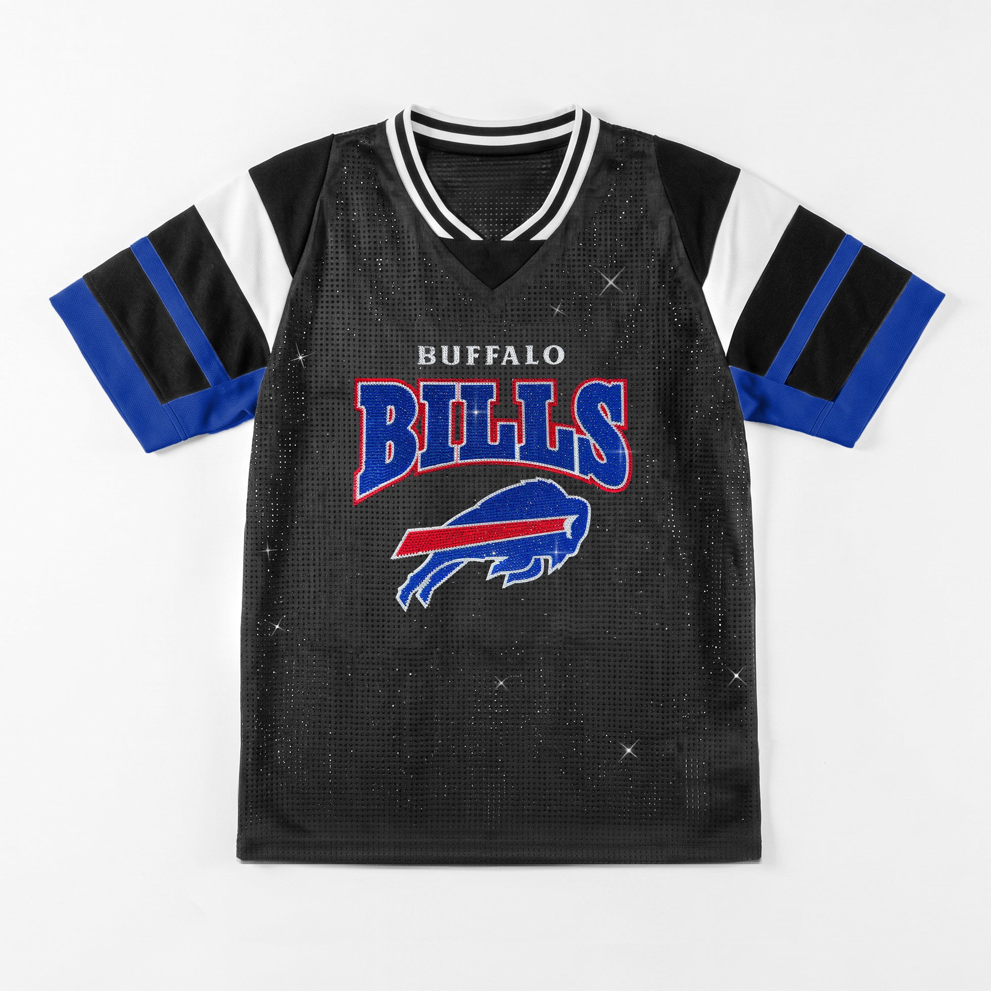 BUFFALO BILLS AMPED UP RHINESTONE FASHION TOP