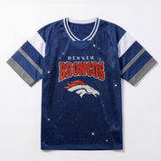DENVER BRONCOS AMPED UP RHINESTONE FASHION TOP
