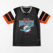 MIAMI DOLPHINS AMPED UP RHINESTONE FASHION TOP