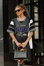 BALTIMORE RAVENS AMPED UP RHINESTONE FASHION TOP