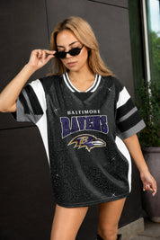 BALTIMORE RAVENS AMPED UP RHINESTONE FASHION TOP