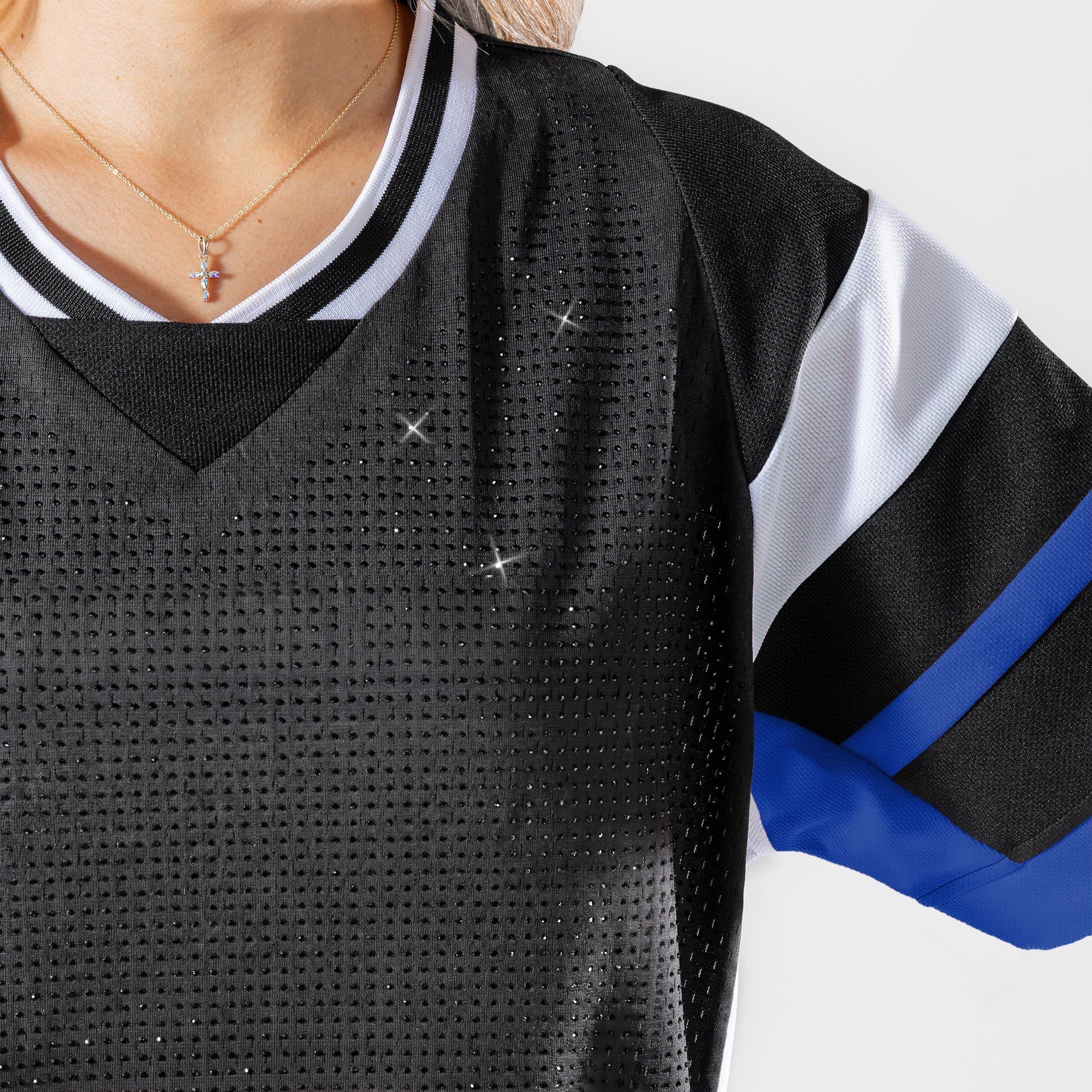 BUFFALO BILLS AMPED UP RHINESTONE FASHION TOP