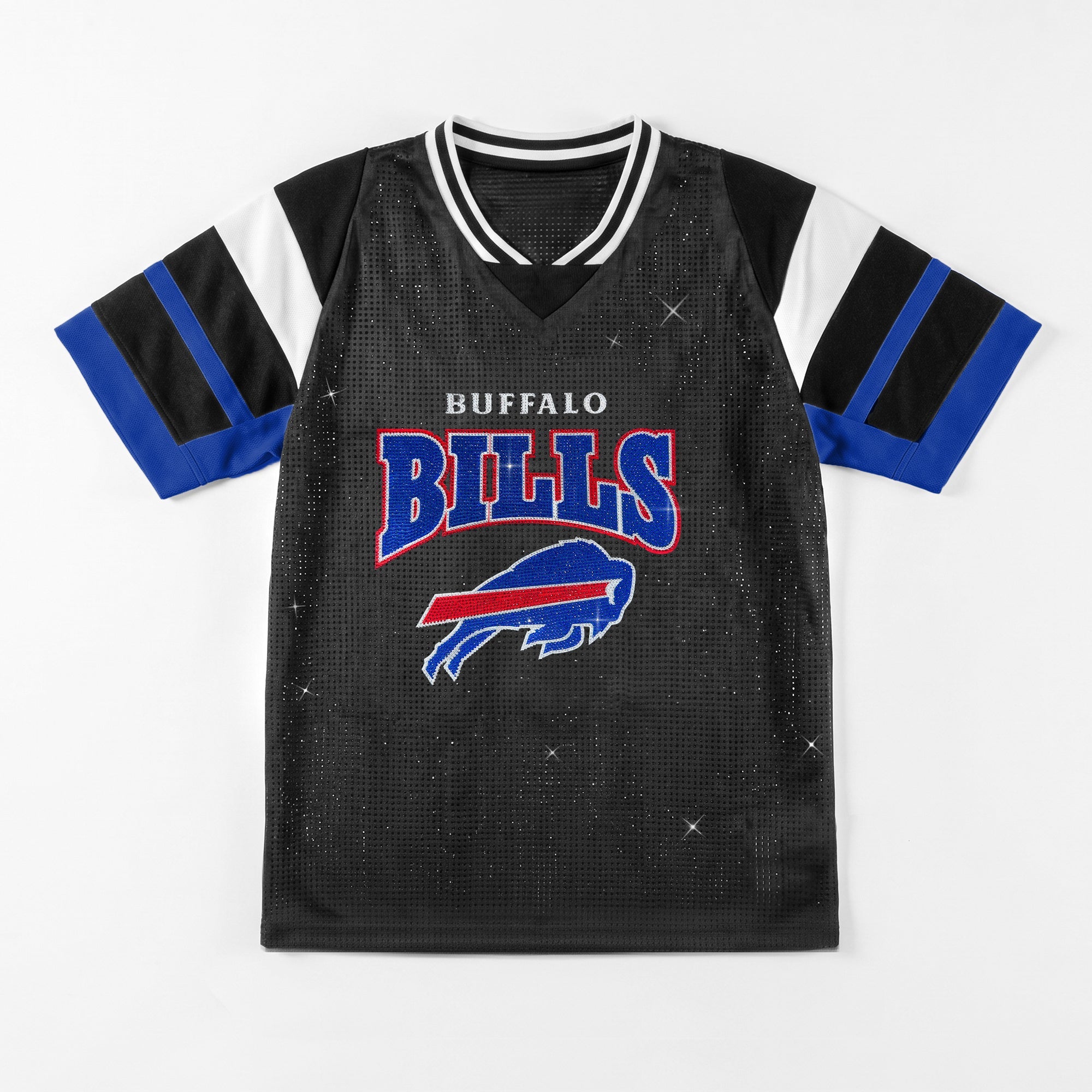 BUFFALO BILLS AMPED UP RHINESTONE FASHION TOP